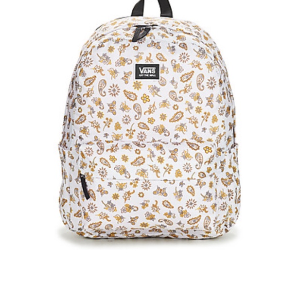 VANS Old Skool H20 Backpack Unisex Beige Polyester Laptop Sleeve Zip VN0A5I13CDM - Picture 2 of 7